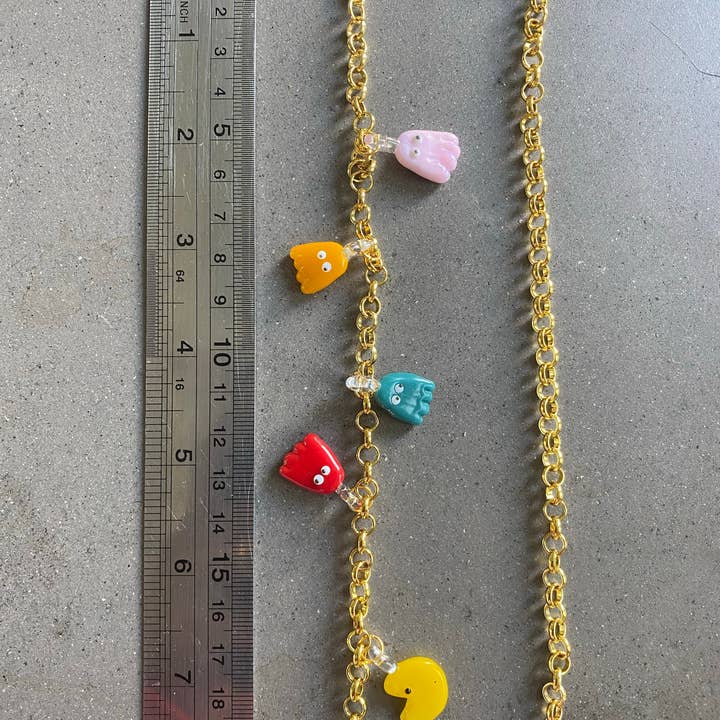 Jukju Glass - Wholesale Halskettinghanger - PacMan Charm halsketting en armband