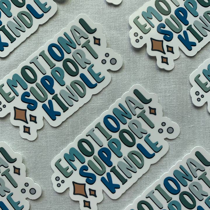 Emotional Support Kindle Sticker for wholesale by Cravendoodles