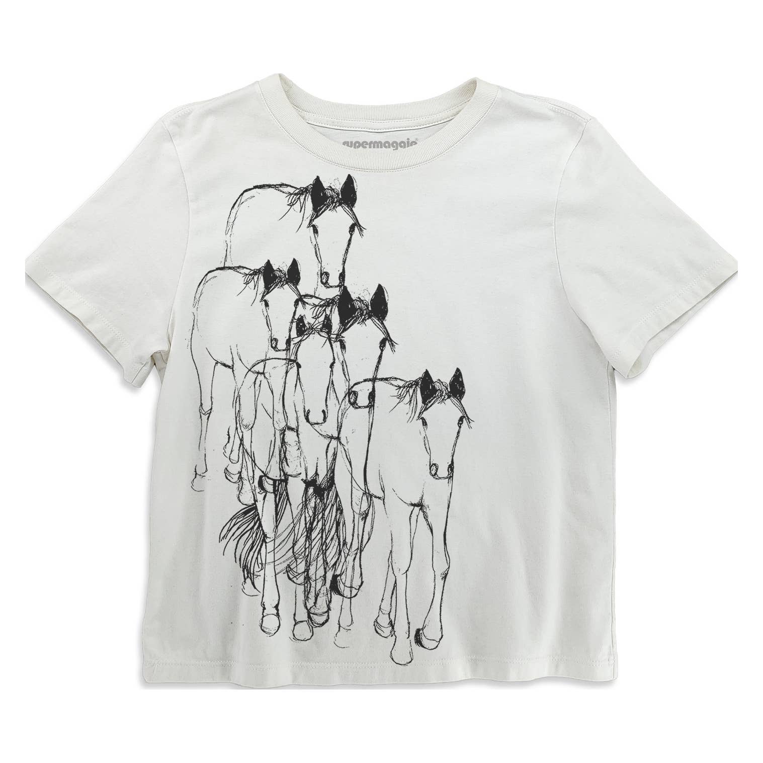 Supermaggie @ Faire - Wholesale Screen Printed T-Shirt - Women's - Horses Gwenn Heavyweight Tee1