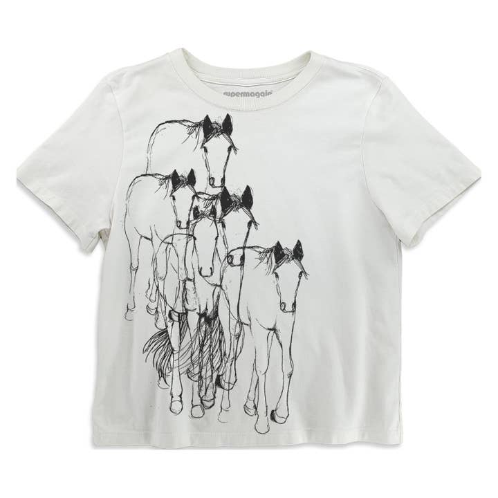 Supermaggie @ Faire - Wholesale Screen Printed T-Shirt - Women's - Horses Gwenn Heavyweight Tee1