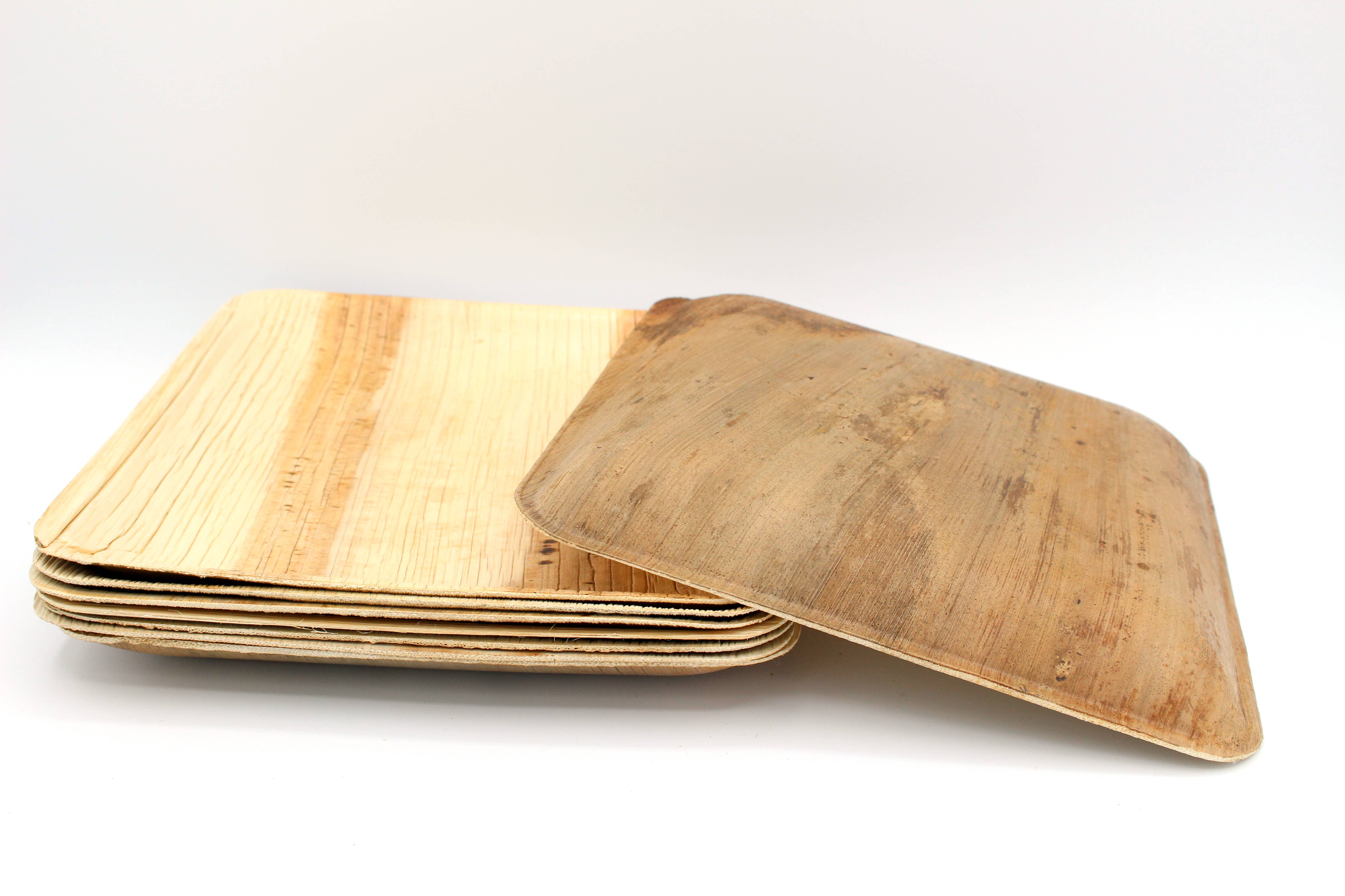 GNB S.r.l. (BioChic) - Wholesale Disposable Plate - Compostable palm leaf plate Square 15x15cm4