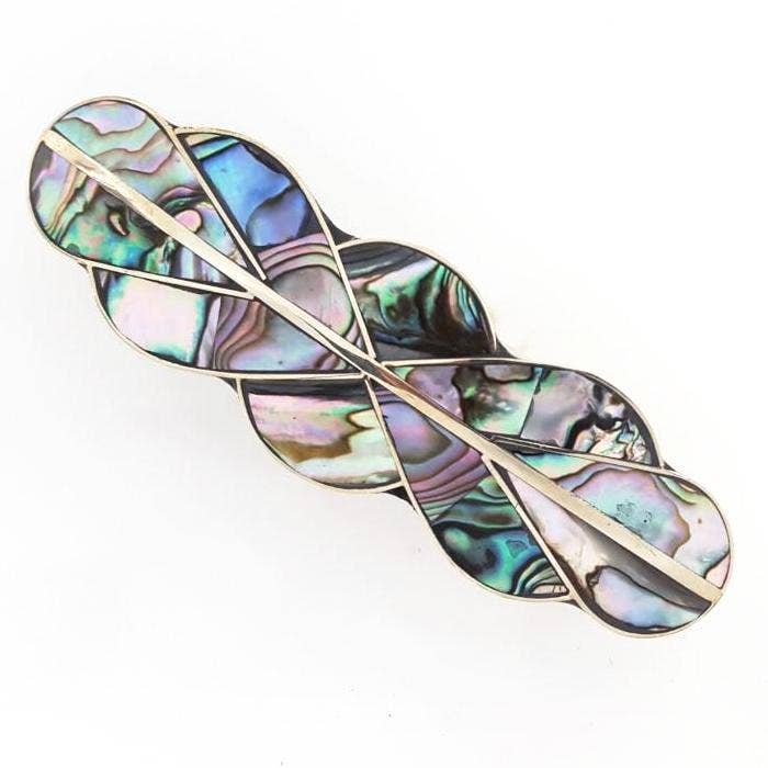 Costello International - Wholesale Barrette - Women's - Blue Pacific Abalone & Mother-of-Pearl Hair Clip Barrettes18