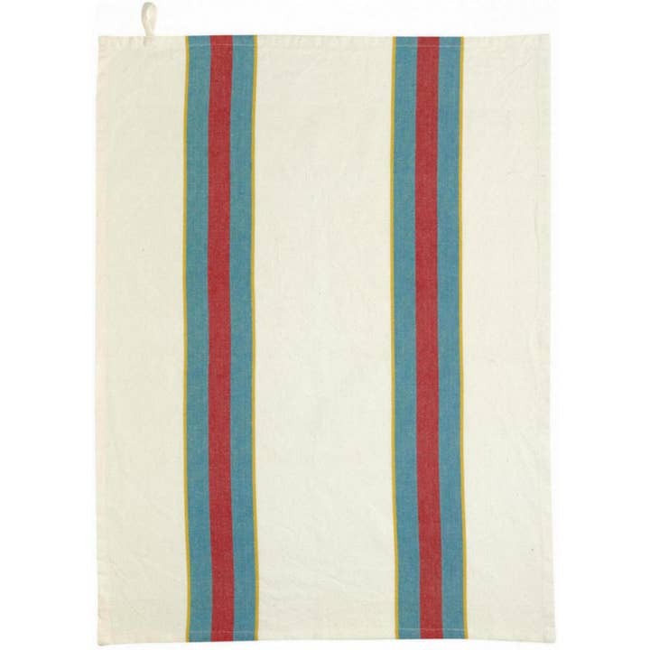 Genbrugte viskestykke Lave Yuna blå/naturlig 50 x 70 cm for engroshandel hos Maison Vivaraise & La Cerise sur le Gâteau