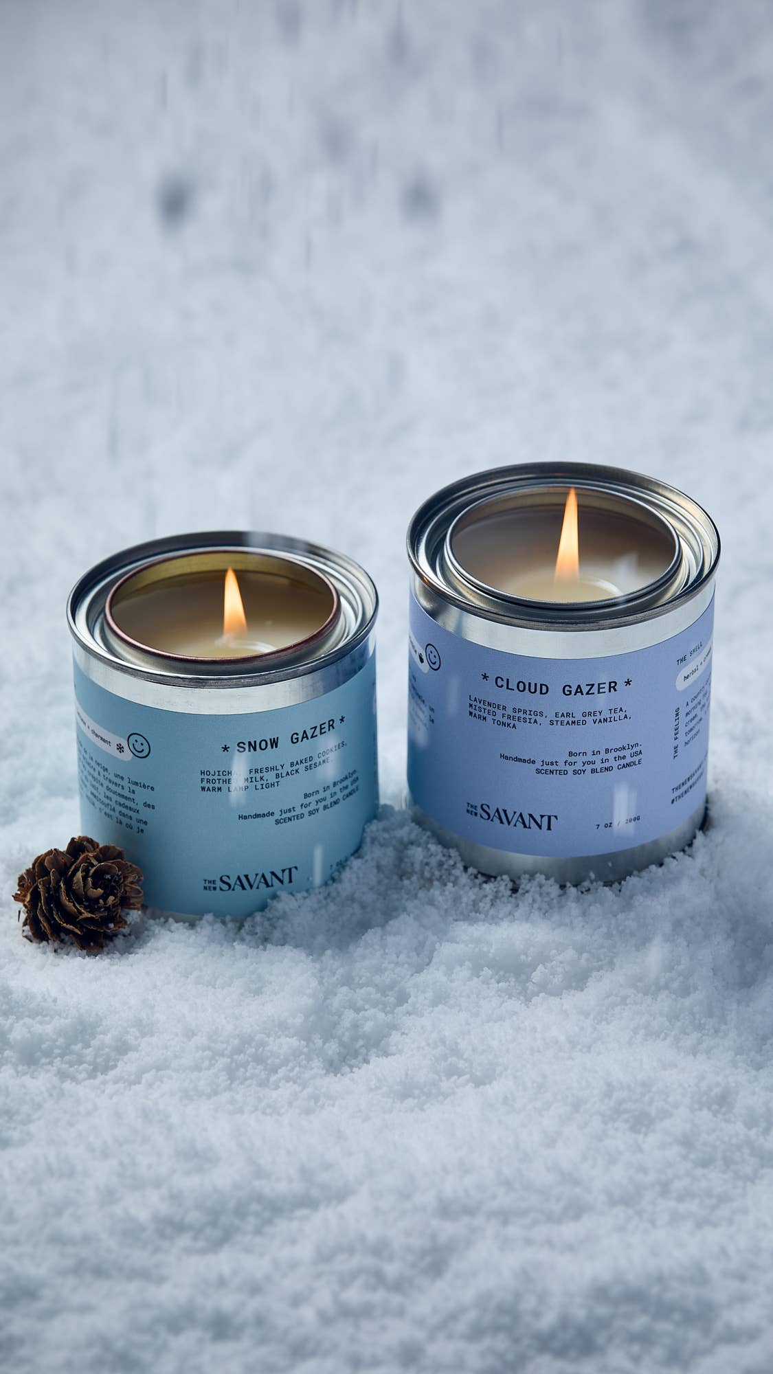 THE NEW SAVANT - Wholesale Travel Candles - Cloud Gazer Candle - Aromatic + Vanilla 7oz Soy Blend2
