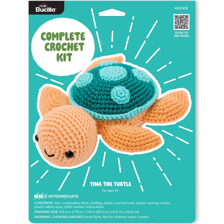 Bucilla ® Amigurumi Crochet Kit - Tina the Turtle for wholesale by Plaid Crafts