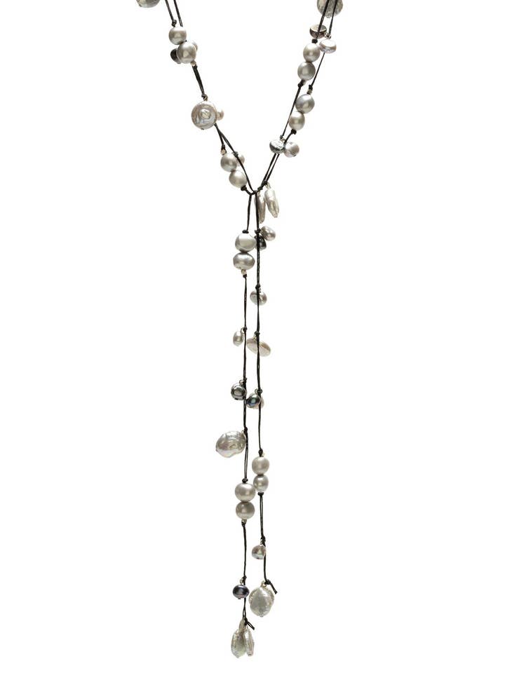 Sofie Lariat - grå/svart för wholesale av In2 design