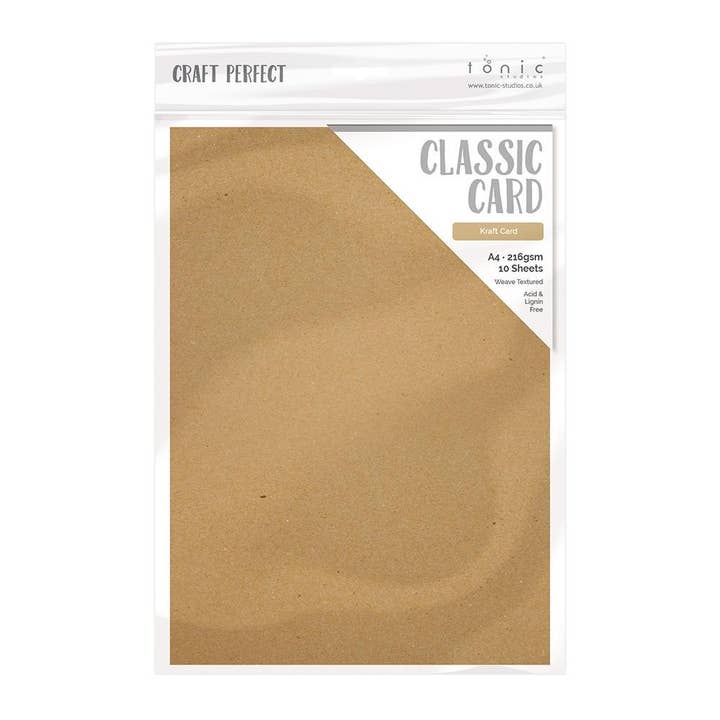 Tonic Studios - Wholesale Cardstock - Craft Perfect - Kraft Card - Brown - A4 (10/PK) - 9558e2