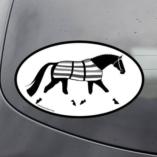 Autocolante Oval Equestre de Cavalo / Newmarket / IMPERMEÁVEL por atacado de Horse Hollow Press