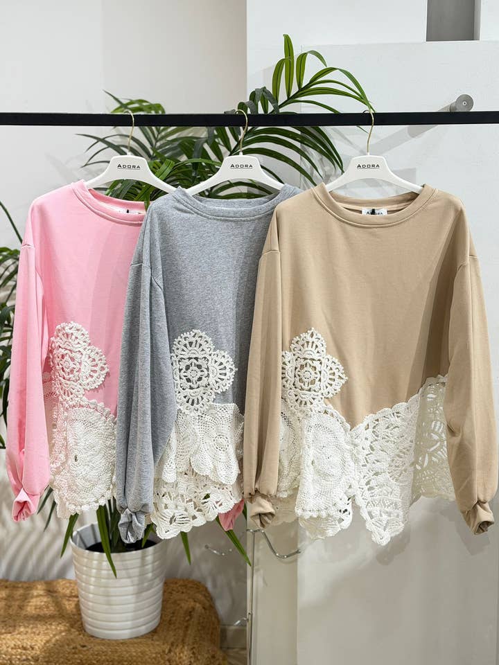 Sweatshirt met geborstelde binnenkant voor wholesale door ADORA