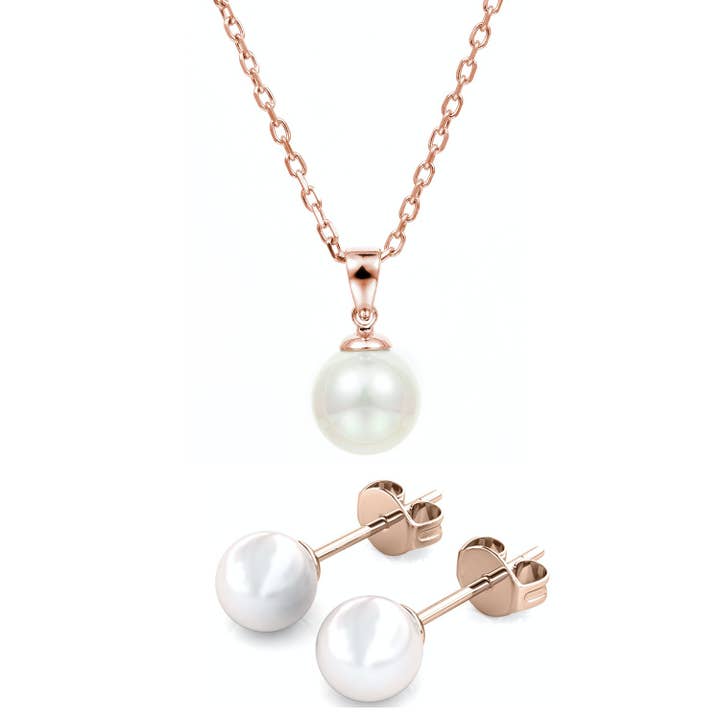 Mother Of Pearl Sets - Rose Gold And Crystal for wholesale by CARALI / MYC Paris