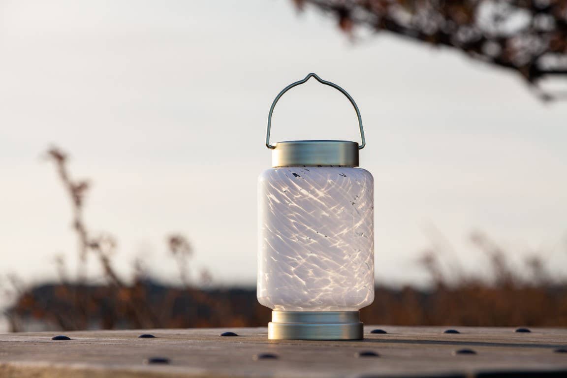 Allsop Home & Garden - Wholesale Outdoor/Lawn Light - Boaters Lantern - 7.5" Glass Outdoor Solar Lantern - Cylndr0