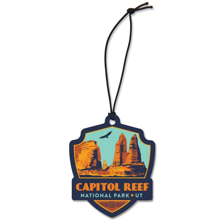 Capitol Reef Emblem Wooden Ornament for wholesale by Tourist Courts