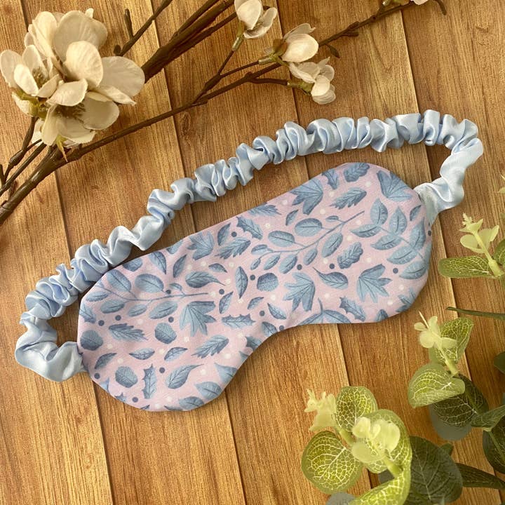Blue Foliage Sleep Mask for wholesale by Tahlia Paige