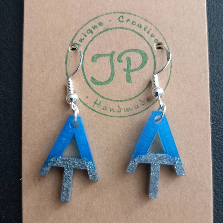 Appalachian Trail Resin Drop Earrings Duo Moutain for wholesale by Jp Handmade