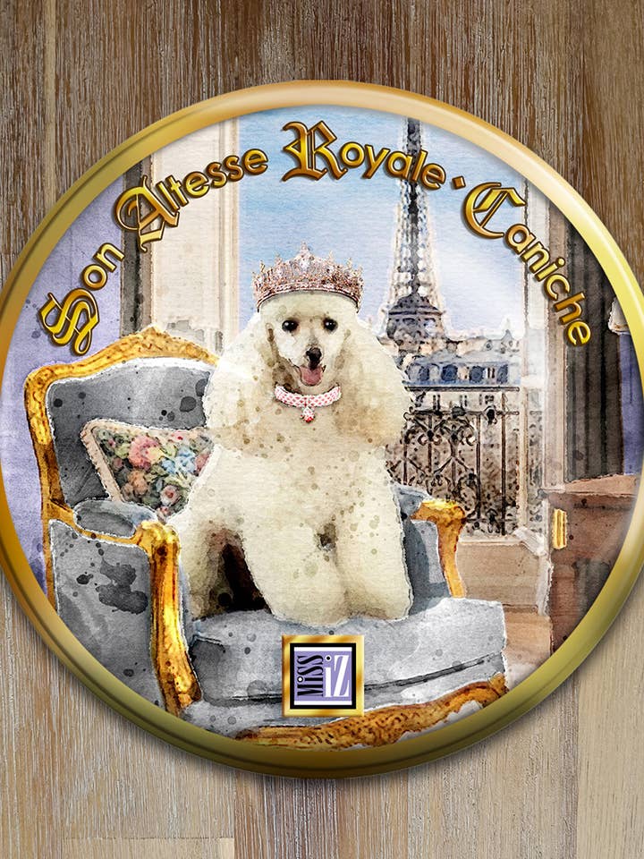 Espelho de bolso > Cão: CANICHE por atacado de Miss Iz