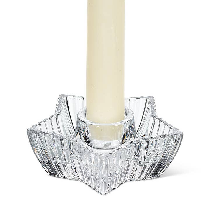 Abbott - Wholesale Candle Holder - Ribbed Star Taper Holder-3.5"W