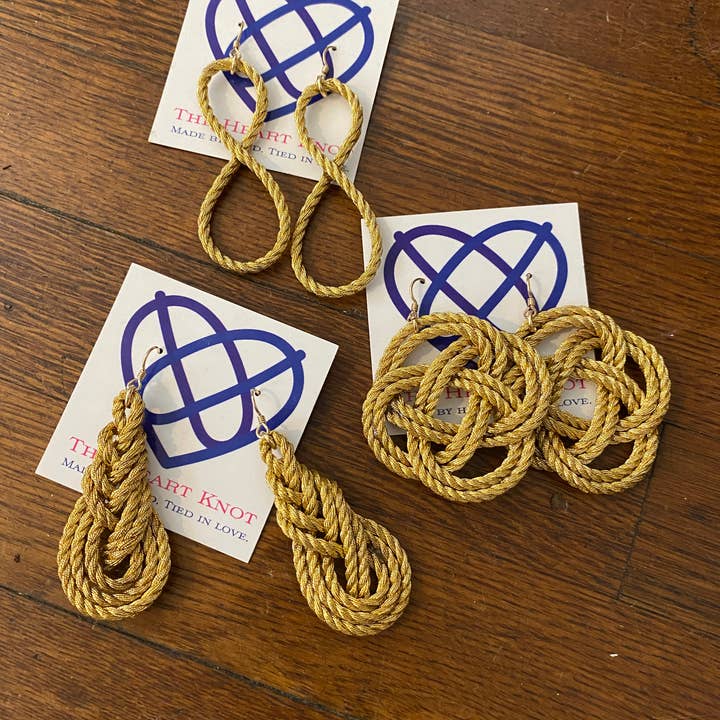 The Heart Knot - Vente Boucles d'oreilles pendantes - Boucles d'oreilles Pippa Knot1