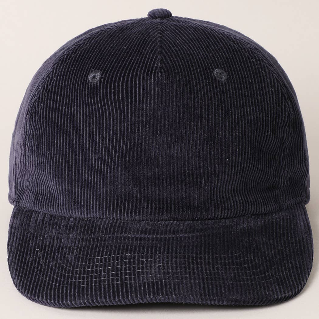 Fashion City – wholesale Baseball cap – Women's – Plain Corduroy Flat Brim Snapback Cap Baseball Hat24