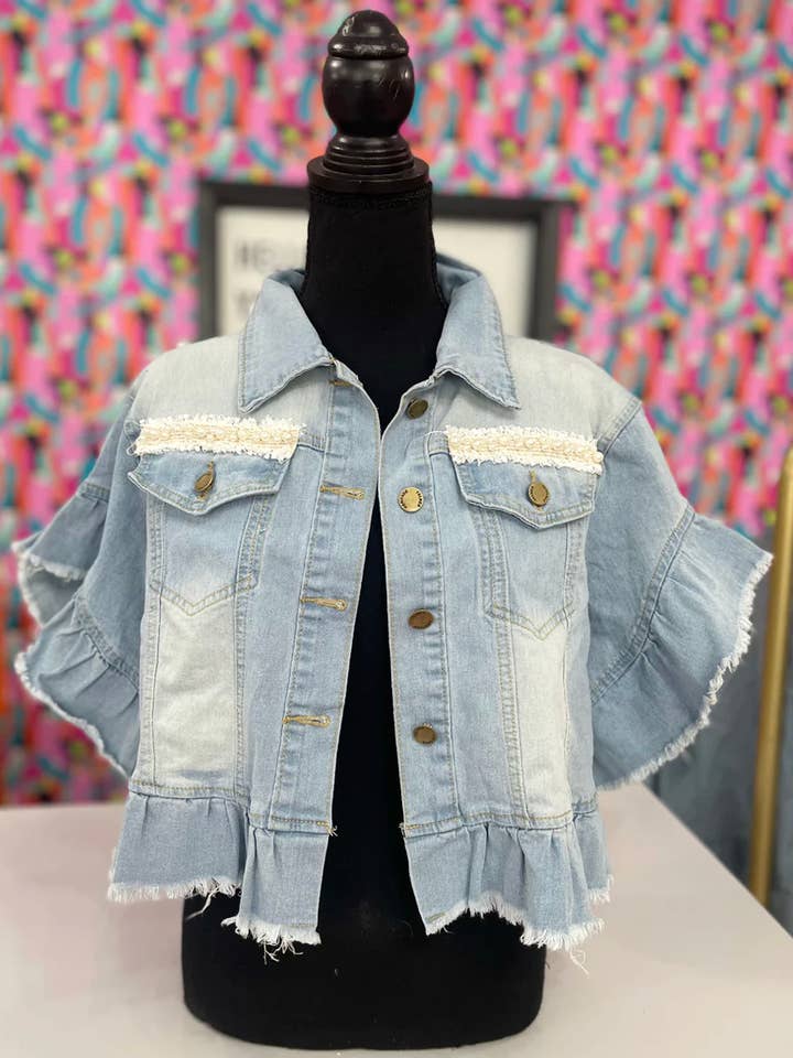 Chino Barvity - Wholesale Denim Jacket - Women's - Tie Me Up Denim Jacket2