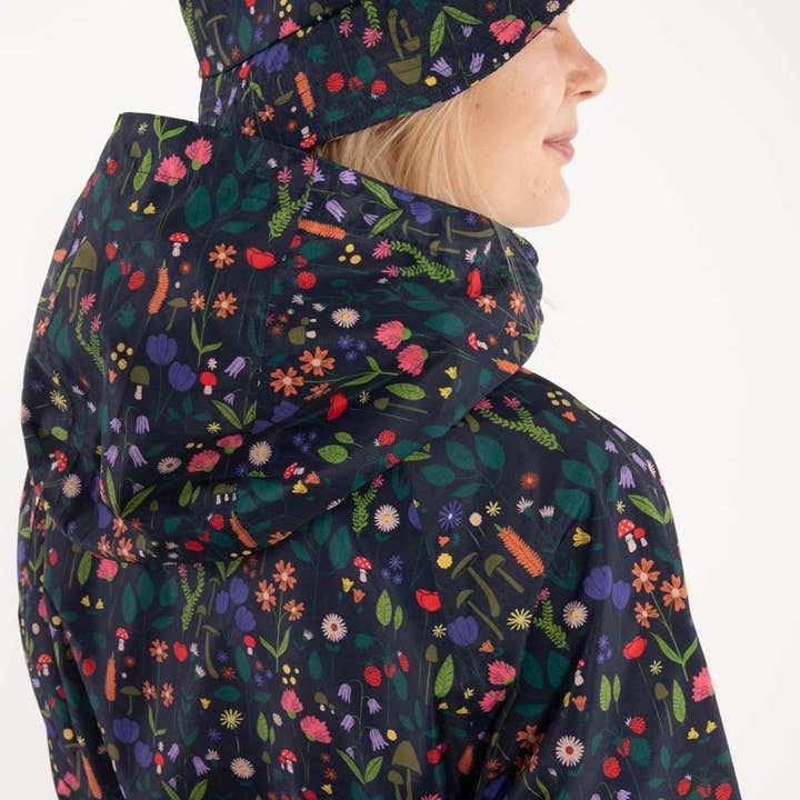 Danefae København - Wholesale Bucket Hat - Women's - Danebucket Rain AOP Hat Dk Navy BOTANICAL1