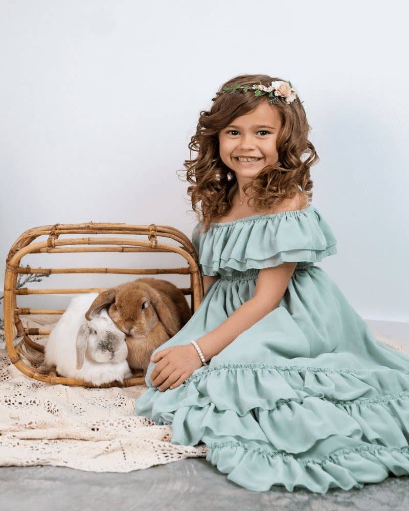 Bailey's Blossoms - Wholesale Dress - Women's - Mommy and Me Nellie Ruffle Maxi Dress - Sage6