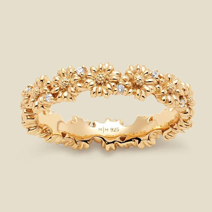 April CZ Birth Flower Eternity Ring for wholesale by Made By Mary