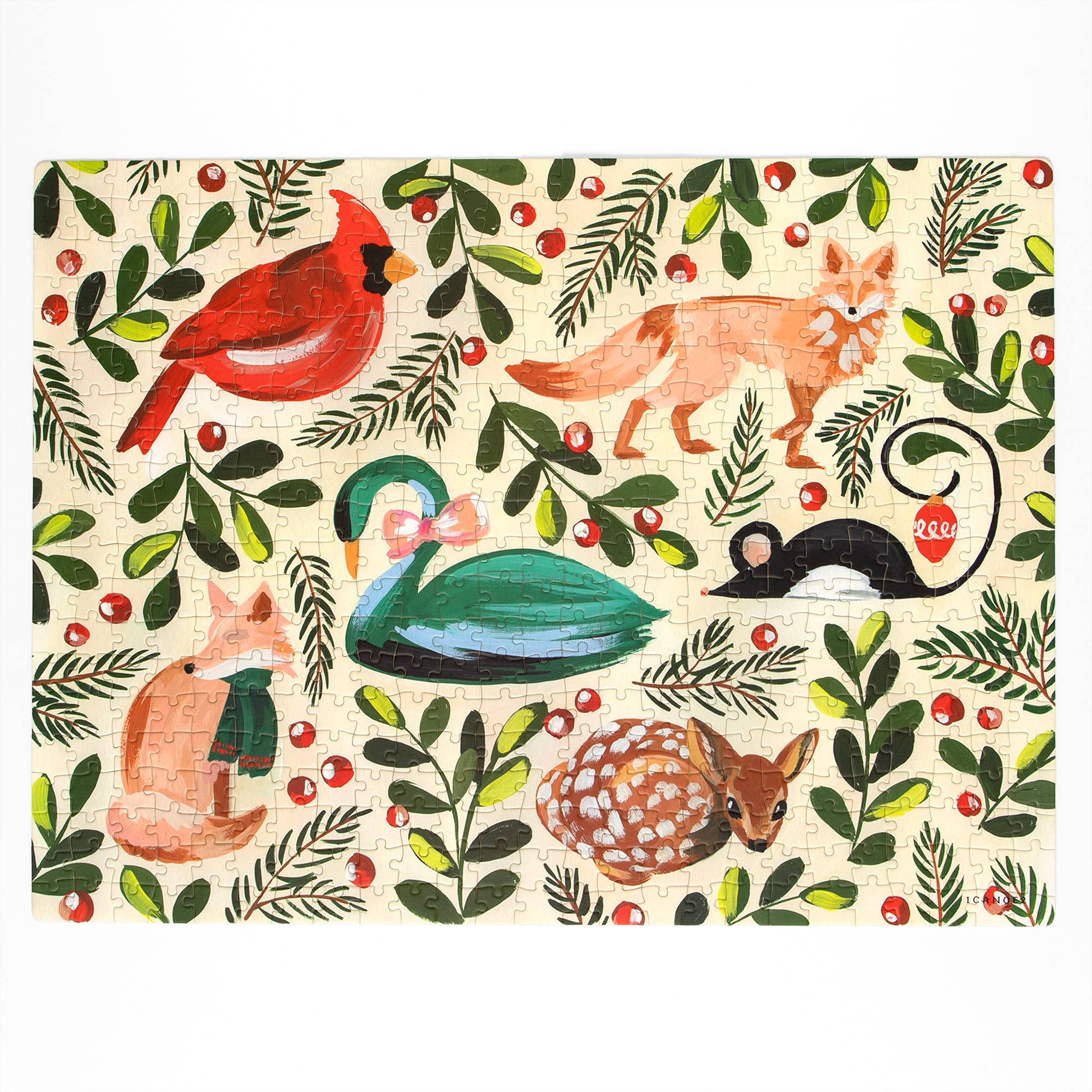 1canoe2 | One Canoe Two Paper Co. - Wholesale Puzzle - Adult - Woodland Animals - 500 Piece Jigsaw Puzzle3