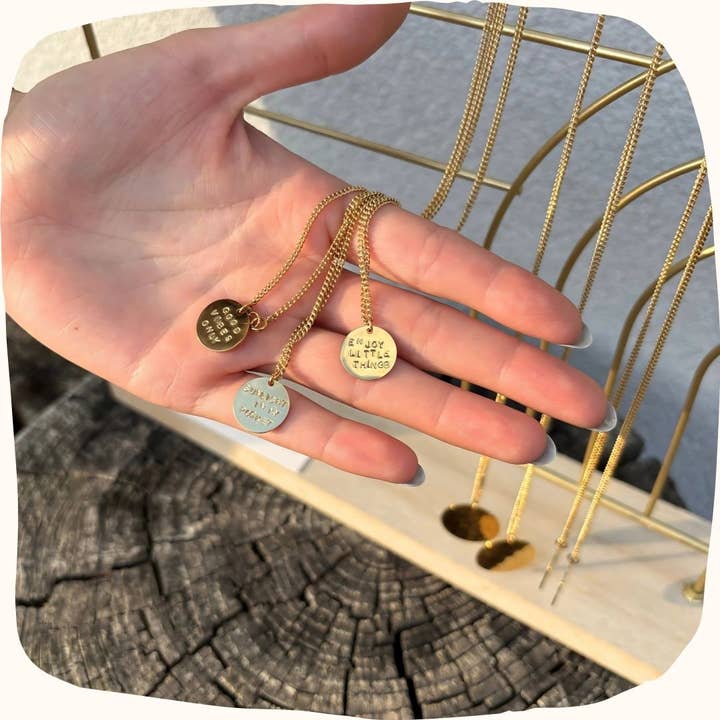 MARLAH - Wholesale Pendant/Charm Necklace - Good Vibes Only Necklace5