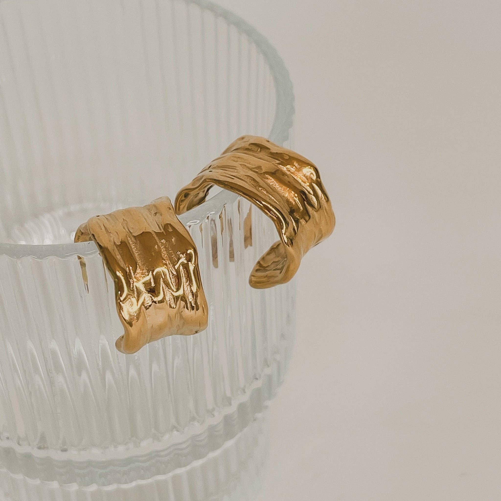 Gold Elodie Statement Earrings for wholesale on Faire4