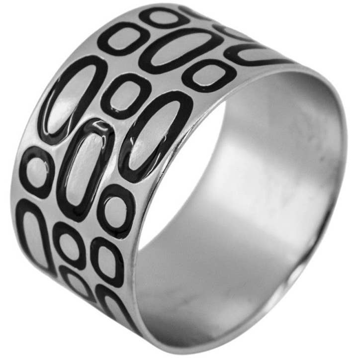 Black and silver bangle bracelet - black friday for wholesale by KARINE SULTAN