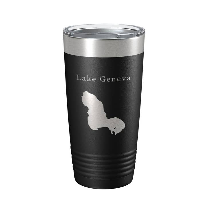 Tasse de voyage avec carte du lac de Genève, tasse à café isolée gravée au laser, Floride, 20 oz pour la vente par CarveBright
