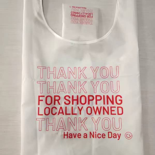 Ghost Poppy - Wholesale Tote Bag - Unisex - Thank You For Shopping Local Reusable Tote Bag3