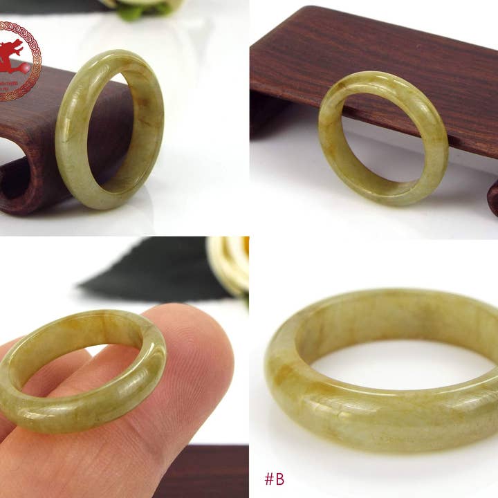 Vintagecollection888 - Wholesale Cocktail/Statement Ring - Authentic Natural Jade- Jadeite Ring Us 7.5 - 17.7Mm