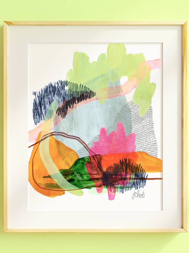 Impression artistique du rocher Sentinel du parc national de Yosemite pour la vente par Juliann Choe