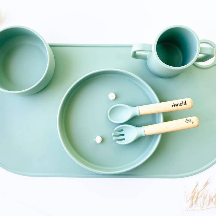 Set repas pour bébé | Vaisselle bébé en silicone pour la vente par Les Petits Citrons