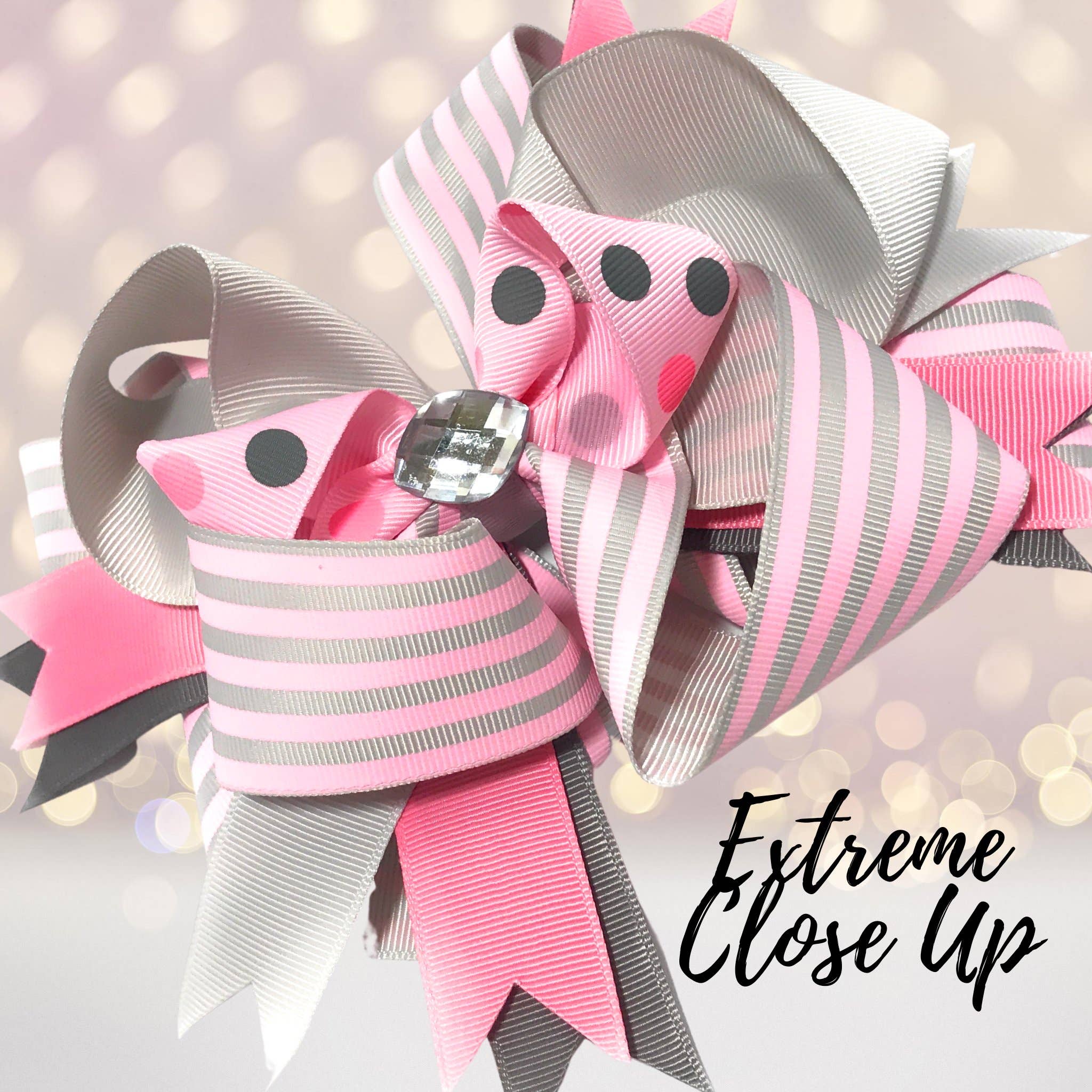 Chicky Chicky Bling Bling - Wholesale Hair bow – Kids - Jumbo Boutique Hair Bow with Bling Stone6