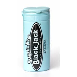 Grandpa Joe's Candy Shop – wholesale Chewing gum – Sugar Free Black Jack Chewing Gum, 20pc Tube, 12ct