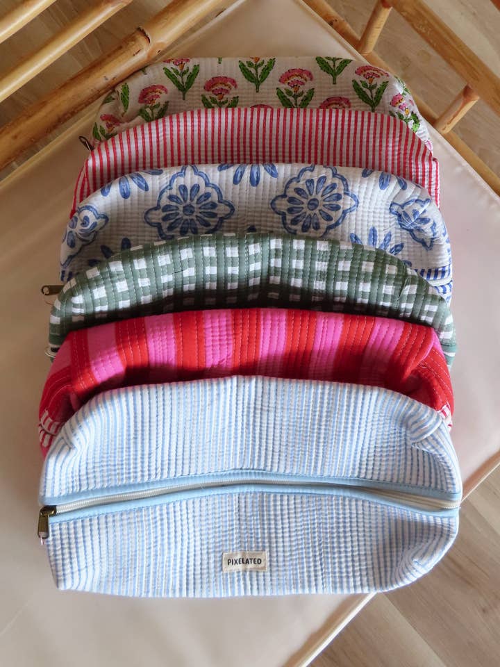 Quilted Hair Tool Pouch by Pixelated for wholesale by Pixelated The Label