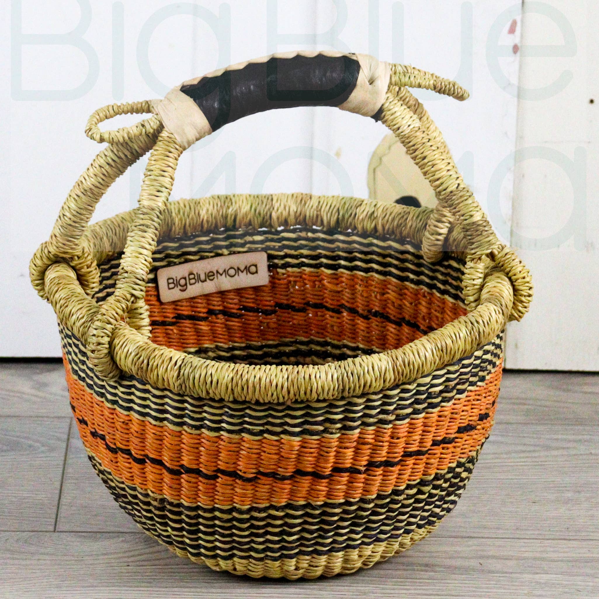 Big Blue Moma - Wholesale Basket - Round Small - Traditional Palette5