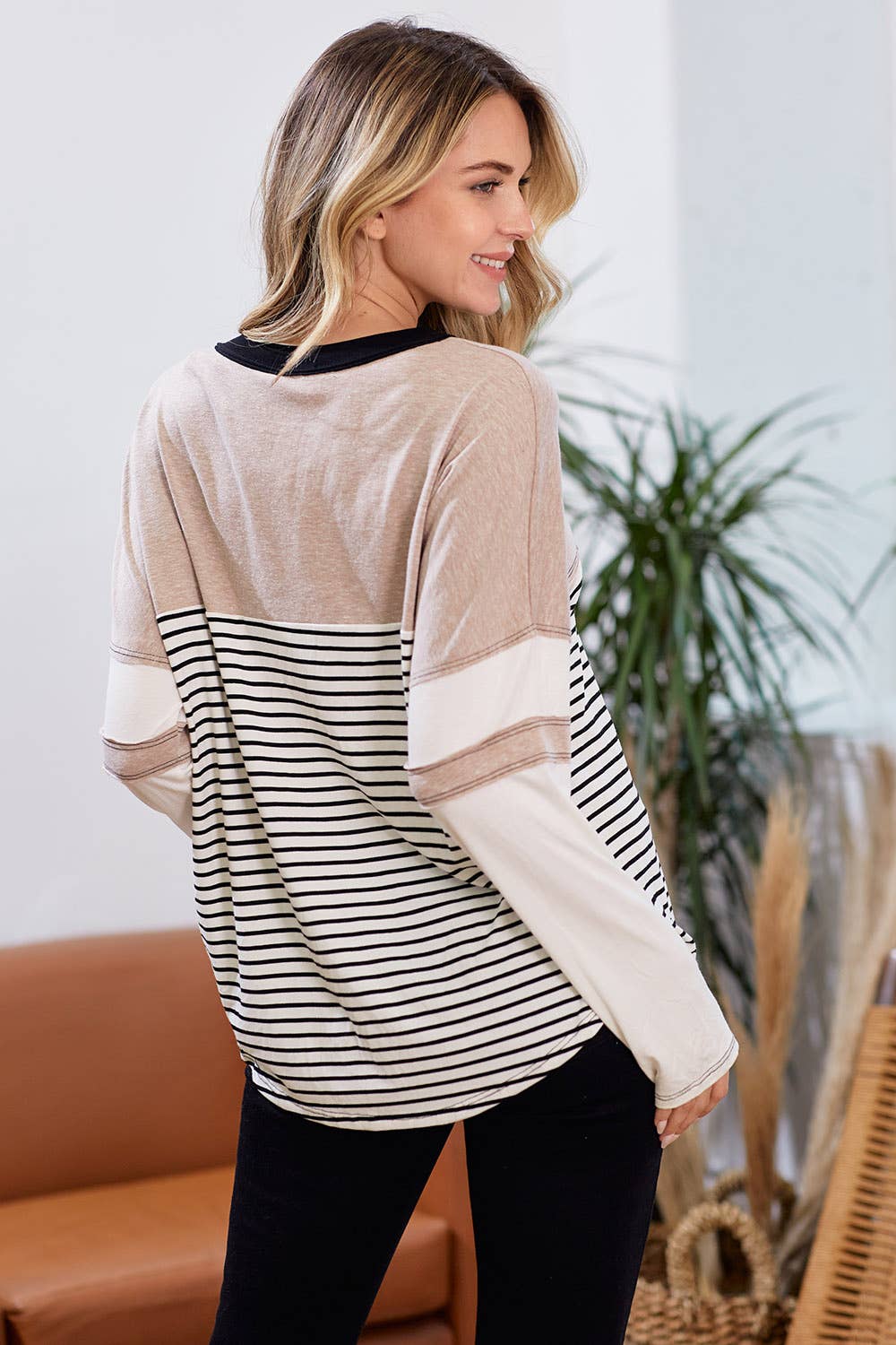 lovely melody - Wholesale Knit Top - Women's - LMT2596-Erika Colorblock Knit Top12