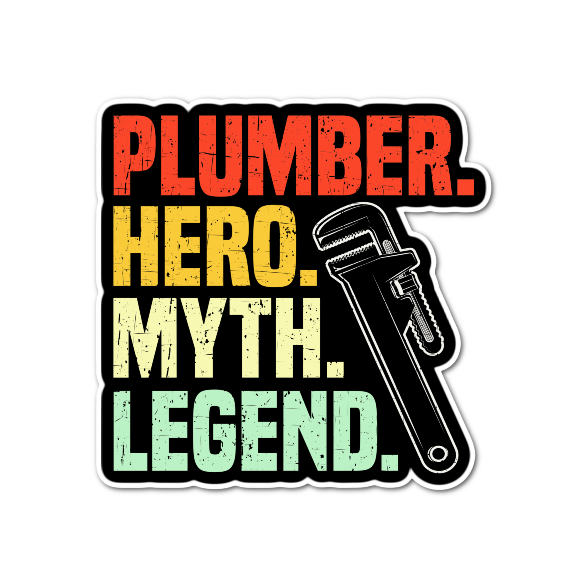 Jazzy Pop Stickers - Wholesale Sticker -  Plumber Hero myth Plumbing laminated sticker trade Legend 0
