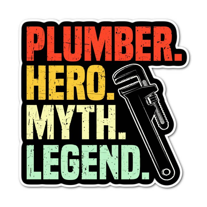 Jazzy Pop Stickers - Wholesale Sticker - Plumber Hero myth Plumbing laminated sticker trade Legend 0