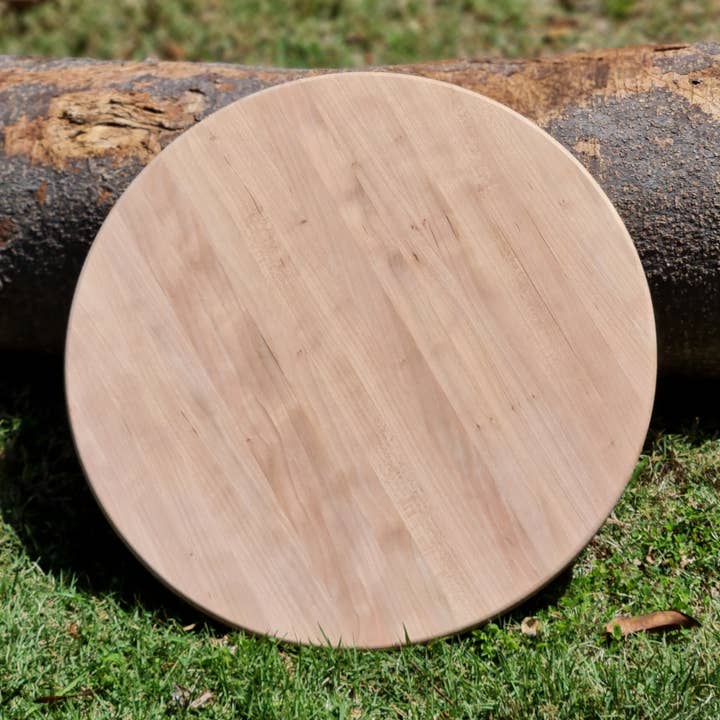 14" Round Unfinished Wood Cutting Board & Home Décor Blanks for wholesale by Poplar Grove Woodworking