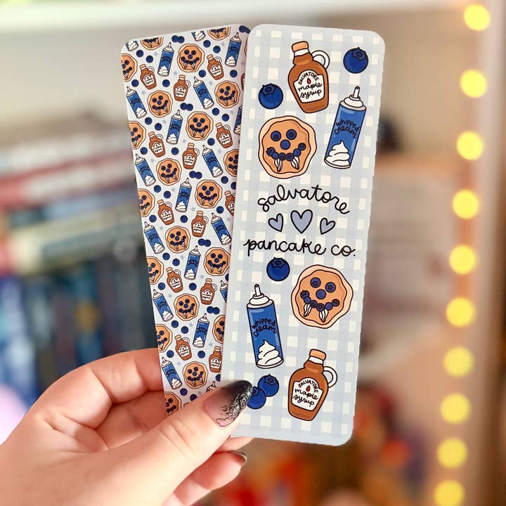 Awfullynerdy.co - Wholesale Bookmark - Salvatore Pancake Co TVD Inspired Dual-Sided Matte Cardstock Bookmark1