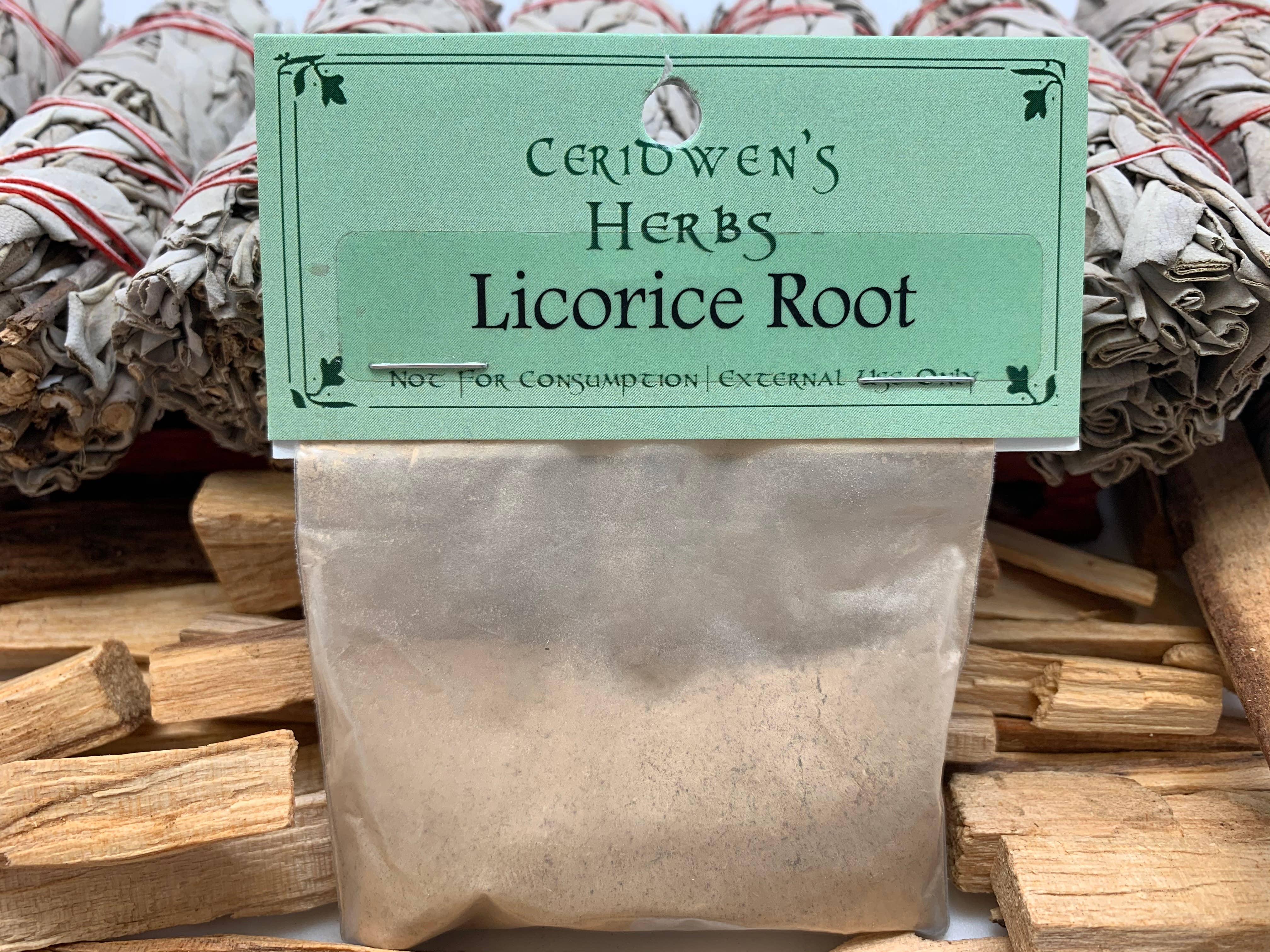 Ceridwen’s - Vente Accessoire de méditation - Sachet d'herbes à la racine de réglisse - Amour, luxure, fidélité0