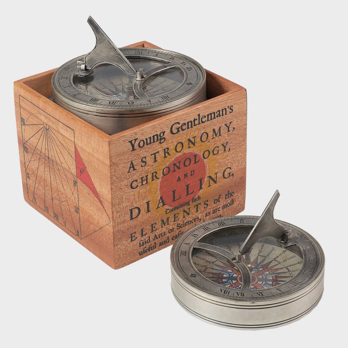Tour d'Horizon - Wholesale Navigational Compass - SILVER SUNDIAL/ BOXED0