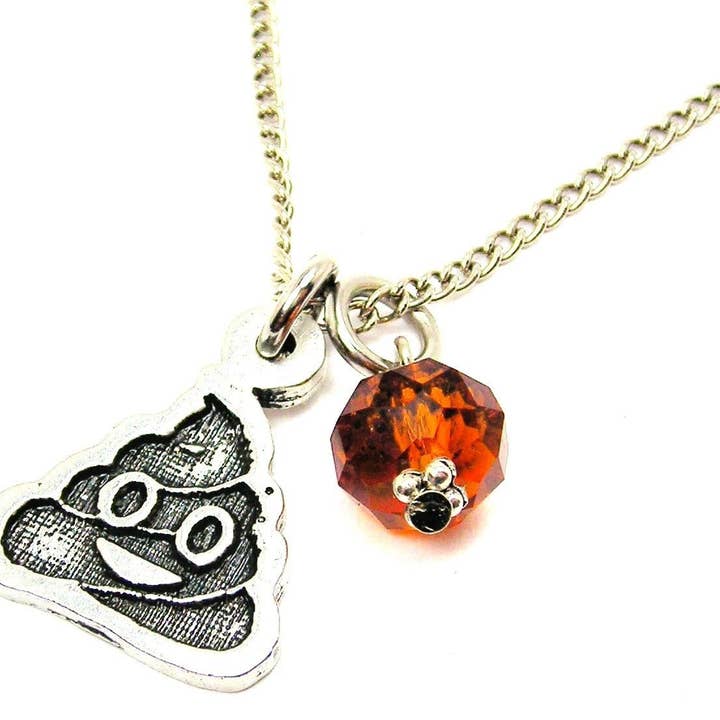 Poop Emoji Necklace for wholesale by Chubby Chico Charms