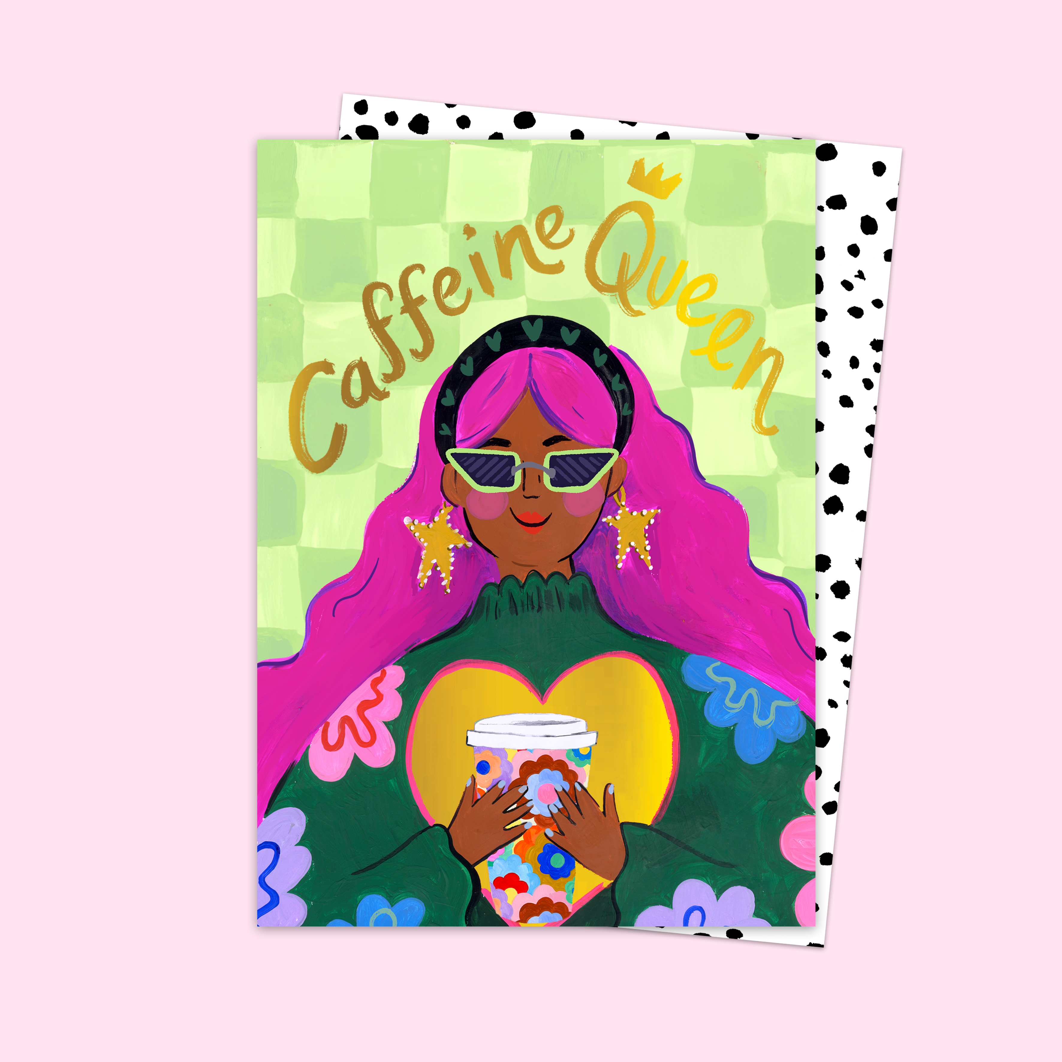Eleanor Bowmer - Wholesale Birthday card - Caffeine Queen Card0