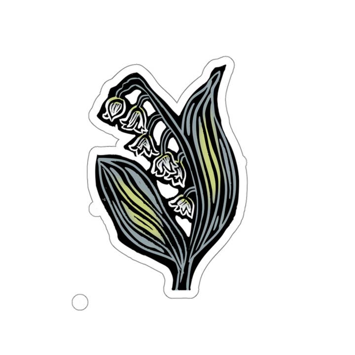Elegant Lily of the Valley Floral Die-Cut Stickers, Botanical Decor, Laptop Stickers, Nature Lovers Gift, Journal Accessories, Flower Vinyl Decals for wholesale by Jamie Palmer Keating
