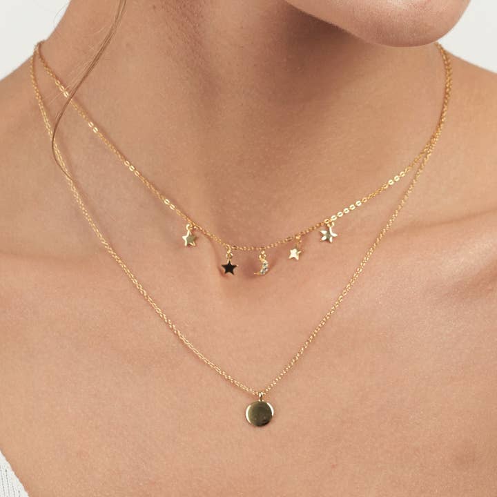 Guld Moon Stjerne Choker for engroshandel på Faire